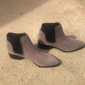 Donald Pliner Dark Taupe Suede Chelsea boot
